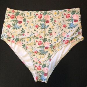 Belsira Swim Bottom High Waist Floral Multi Mint